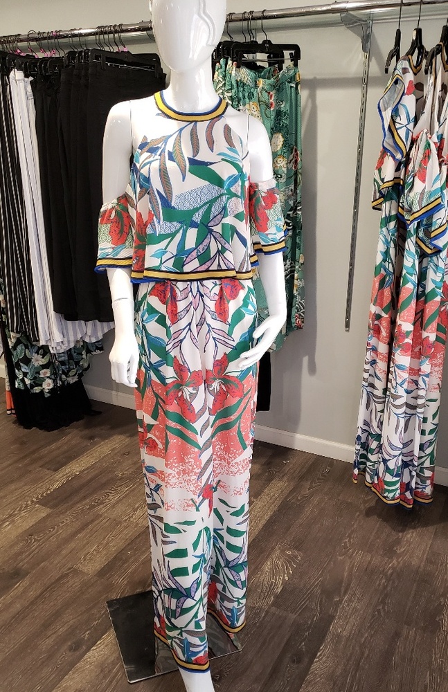 Flying Tomatoes tropical print jumpsuit - Picture 2 of 2